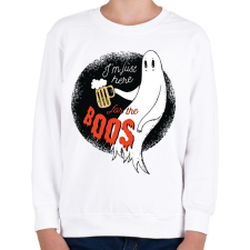 PRINTFASHION Booo!!! - Gyerek pulóver - Fehér gyerek pulóver, kardigán