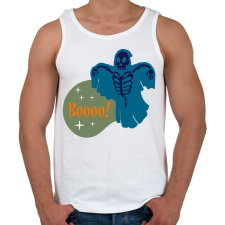 PRINTFASHION Boooo - Férfi atléta - Fehér atléta, trikó