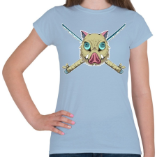 PRINTFASHION Bora and Katanas - Női póló - Világoskék női póló