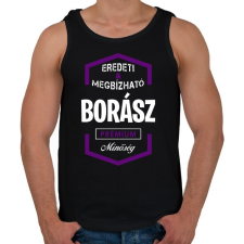 PRINTFASHION Borász prémium minőség - Férfi atléta - Fekete atléta, trikó