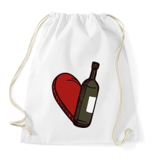 PRINTFASHION Borász szív - Sportzsák, Tornazsák - Fehér tornazsák