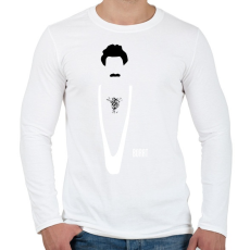 PRINTFASHION Borat - Férfi hosszú ujjú póló - Fehér