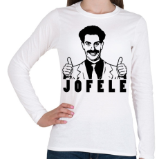 PRINTFASHION Borat - Női hosszú ujjú póló - Fehér