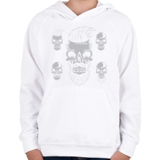 PRINTFASHION Borbély 01 - Gyerek kapucnis pulóver - Fehér gyerek pulóver, kardigán