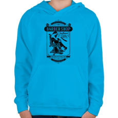 PRINTFASHION Borbély - Gyerek kapucnis pulóver - Azúrkék