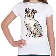PRINTFASHION Border Collie drawing - Női póló - Fehér női póló