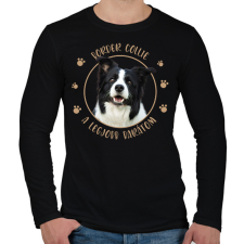 PRINTFASHION Border collie - Legjobb barát - Férfi hosszú ujjú póló - Fekete férfi póló