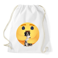 PRINTFASHION Border collie - Sportzsák, Tornazsák - Fehér tornazsák