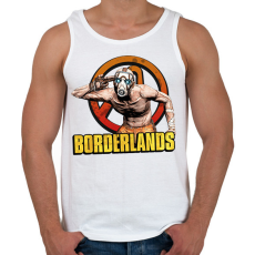 PRINTFASHION Borderlands Psycho - Férfi atléta - Fehér