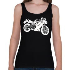 PRINTFASHION borifehér - Női atléta - Fekete női trikó