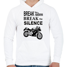 PRINTFASHION borifeliratos - Férfi kapucnis pulóver - Fehér