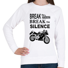 PRINTFASHION borifeliratos - Női pulóver - Fehér női pulóver, kardigán