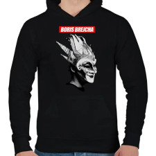 PRINTFASHION Boris Brejcha - Férfi kapucnis pulóver - Fekete férfi pulóver, kardigán