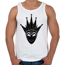 PRINTFASHION Boris Brejcha - Jelly Mask - Férfi atléta - Fehér atléta, trikó
