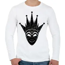 PRINTFASHION Boris Brejcha - Jelly Mask - Férfi hosszú ujjú póló - Fehér férfi póló