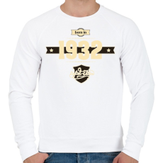 PRINTFASHION born-in-1932-cream-choco - Férfi pulóver - Fehér