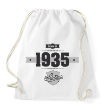 PRINTFASHION born-in-1935-(dark&lightgrey) - Sportzsák, Tornazsák - Fehér tornazsák