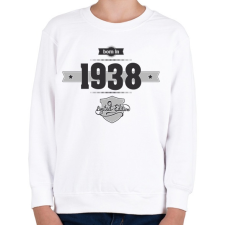 PRINTFASHION born-in-1938-(dark&lightgrey) - Gyerek pulóver - Fehér gyerek pulóver, kardigán