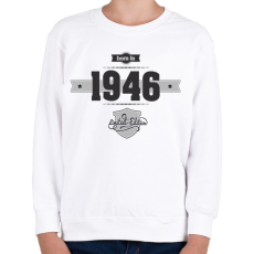 PRINTFASHION born-in-1946-(dark&lightgrey) - Gyerek pulóver - Fehér