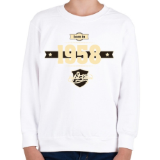 PRINTFASHION born-in-1958-cream-choco - Gyerek pulóver - Fehér