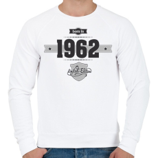 PRINTFASHION born-in-1962-(dark&lightgrey) - Férfi pulóver - Fehér