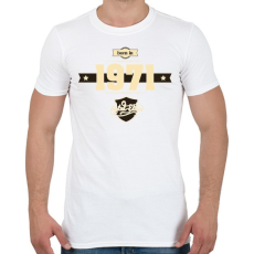 PRINTFASHION born-in-1971-cream-choco - Férfi póló - Fehér