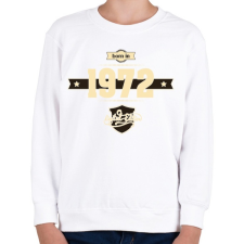 PRINTFASHION born-in-1972-cream-choco - Gyerek pulóver - Fehér gyerek pulóver, kardigán