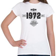 PRINTFASHION born-in-1972-(dark&lightgrey) - Női póló - Fehér női póló