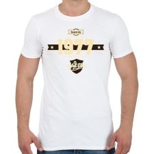 PRINTFASHION born-in-1977-cream-choco - Férfi póló - Fehér férfi póló