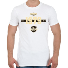 PRINTFASHION born-in-1979-cream-choco - Férfi póló - Fehér férfi póló