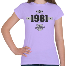 PRINTFASHION born-in-1981-(dark&lightgrey) - Női póló - Viola