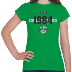 PRINTFASHION born-in-1984-(dark&lightgrey) - Női póló - Zöld
