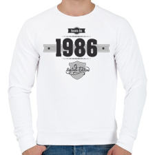 PRINTFASHION born-in-1986-(dark&lightgrey) - Férfi pulóver - Fehér férfi pulóver, kardigán