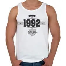 PRINTFASHION born-in-1992-(dark&lightgrey) - Férfi atléta - Fehér atléta, trikó