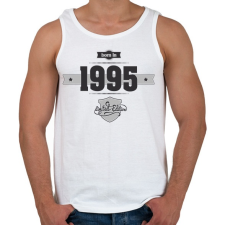 PRINTFASHION born-in-1995-(dark&lightgrey) - Férfi atléta - Fehér atléta, trikó