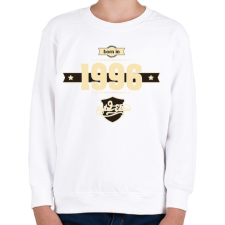 PRINTFASHION born-in-1996-cream-choco - Gyerek pulóver - Fehér gyerek pulóver, kardigán