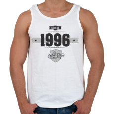 PRINTFASHION born-in-1996-(dark&lightgrey) - Férfi atléta - Fehér