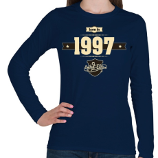 PRINTFASHION born-in-1997-cream-choco - Női hosszú ujjú póló - Sötétkék