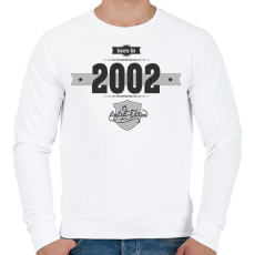 PRINTFASHION born-in-2002-(dark&lightgrey) - Férfi pulóver - Fehér
