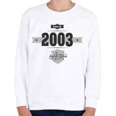 PRINTFASHION born-in-2003-(dark&lightgrey) - Gyerek pulóver - Fehér