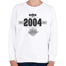 PRINTFASHION born-in-2004-(dark&lightgrey) - Gyerek pulóver - Fehér gyerek pulóver, kardigán