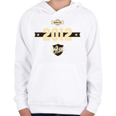 PRINTFASHION born-in-2012-cream-choco - Gyerek kapucnis pulóver - Fehér