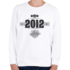 PRINTFASHION born-in-2012-(dark&lightgrey) - Gyerek pulóver - Fehér