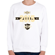 PRINTFASHION born-in-2015-cream-choco - Gyerek pulóver - Fehér gyerek pulóver, kardigán