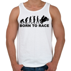 PRINTFASHION Born to race - Férfi atléta - Fehér