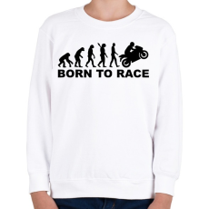 PRINTFASHION Born to race - Gyerek pulóver - Fehér