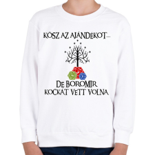 PRINTFASHION Boromir kockát hozott volna - Gyerek pulóver - Fehér gyerek pulóver, kardigán