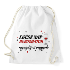 PRINTFASHION Borozhatok - Nyugdíjas - Sportzsák, Tornazsák - Fehér tornazsák