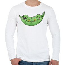 PRINTFASHION Borsó család - Férfi hosszú ujjú póló - Fehér