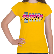 PRINTFASHION BORUTO logo színes - Női póló - Sárga női póló